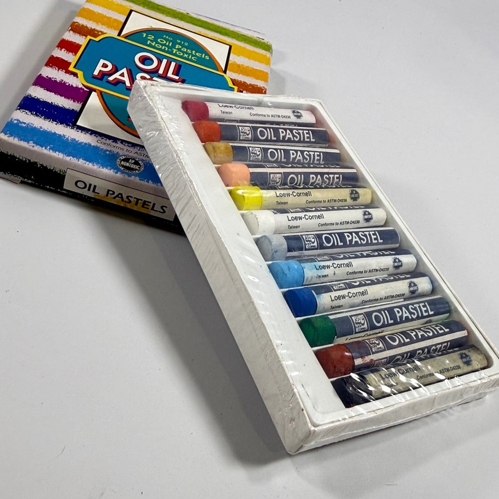 VTG NEW Loew-Cornell Oil Pastels Art Supplies 12 Count Multicolor Drawing Tools - Picture 10 of 10